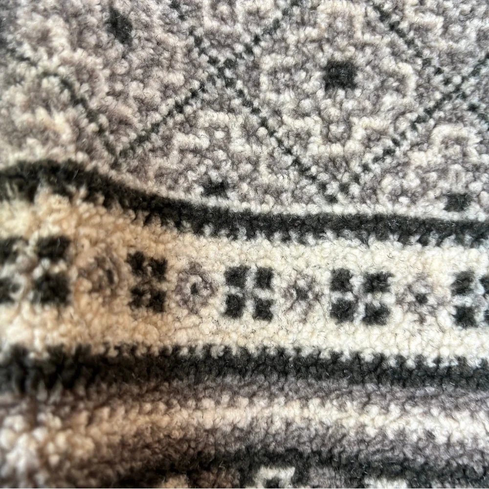 Woolrich Vintage USA Speckled Wool Blend Fleece Lined‎ Zip Up Cardigan Sweater L